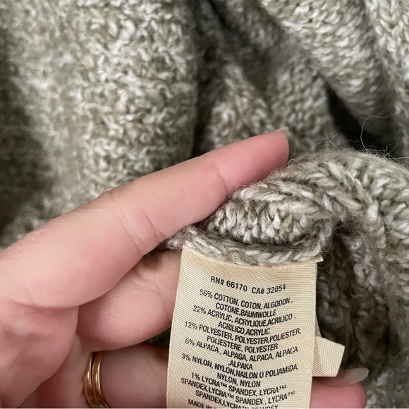 Anthropologie Angel of the North Green and White Marled Cardigan Sweater Size XS - Picture 4 of 4